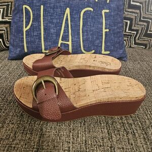 Cato  Sandals‎ Bronze Buckle Detail Slip On Shoes SIZE 7